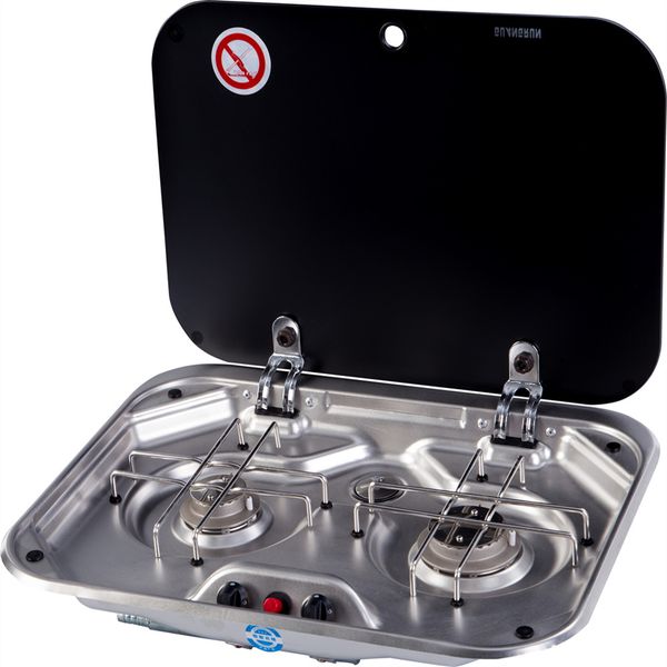 2 burner gas stove hob glass lid 480*370*50mm 2*1.35kw boat caravan rv gr-587
2 burner gas stove hob glass lid 480*370*50mm 2*1.35kw boat caravan rv gr-587