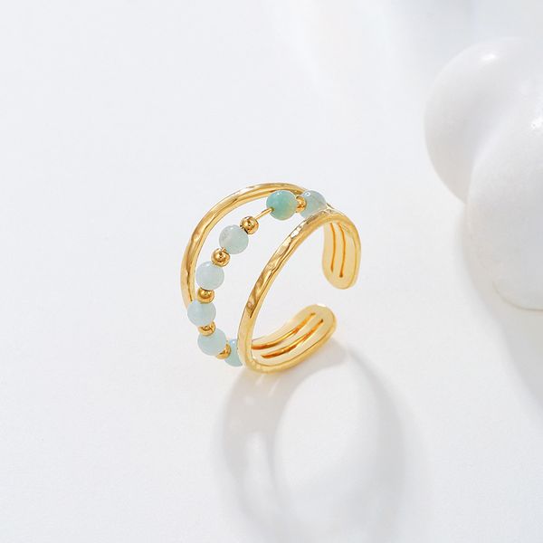 new japanese light stone green jade opening ring niche design high -level sensory ancient atmosphere stainless steel wholesale, Golden;silver
new japanese light stone green jade opening ring niche design high -level sensory ancient atmosphere stainless steel wholesale, Golden;silver