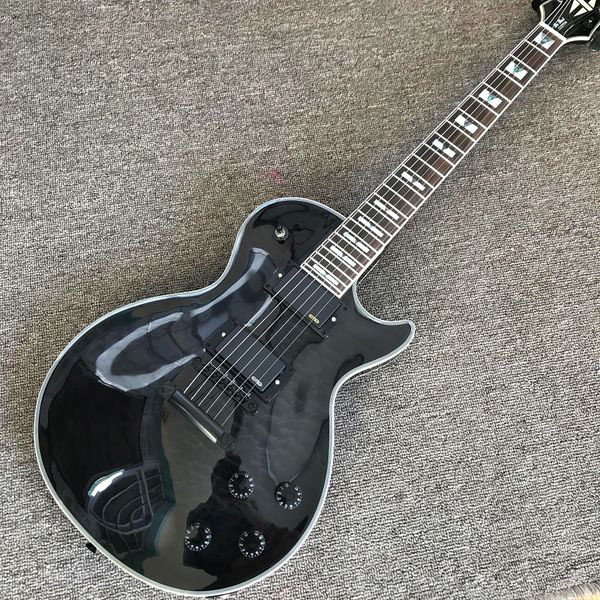 custom shop, caston clear black large floral electric guitar, rosewood fingerboard, black hardware, ing
custom shop, caston clear black large floral electric guitar, rosewood fingerboard, black hardware, ing