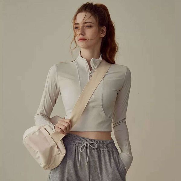lulus sports yoga jacket designer zipper crop coat women's autumn/winter jacket half zip running fitness training slim yoga long sleeve, White;red
lulus sports yoga jacket designer zipper crop coat women's autumn/winter jacket half zip running fitness training slim yoga long sleeve, White;red