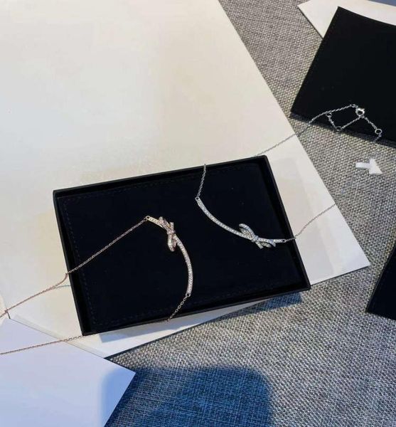 overseas fragrant granny bow line smart necklace silver rose gold6609033