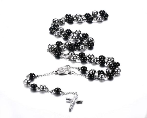 fashion blacksilver color rosary necklace stainless steel long necklace jewelry9686573, Silver
fashion blacksilver color rosary necklace stainless steel long necklace jewelry9686573, Silver