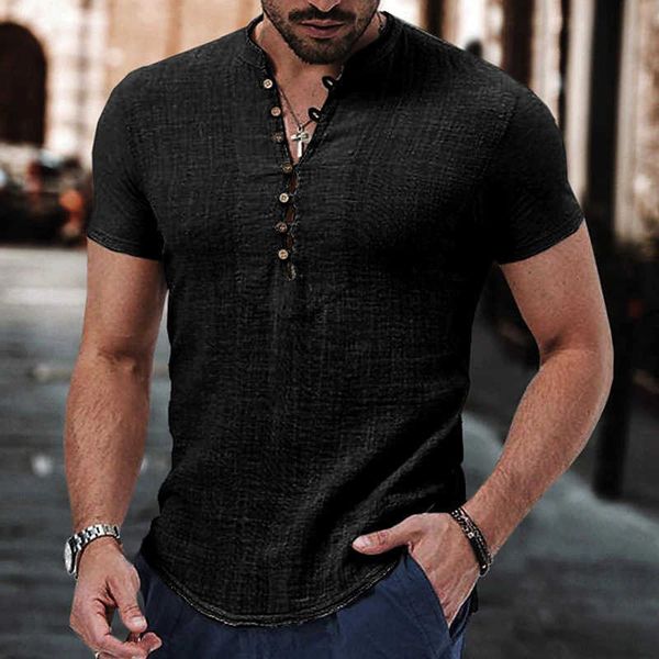 men's linen 2023 brand mens shirt plain regular v-neck summer casual daily clothing, White;black
men's linen 2023 brand mens shirt plain regular v-neck summer casual daily clothing, White;black