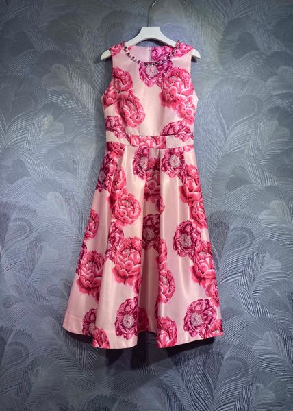 dress designer fashion flower print handmade beaded 2023 spring/summer sleeveless sleeves loose round neck dress monochrome s-xl, Black;gray
dress designer fashion flower print handmade beaded 2023 spring/summer sleeveless sleeves loose round neck dress monochrome s-xl, Black;gray