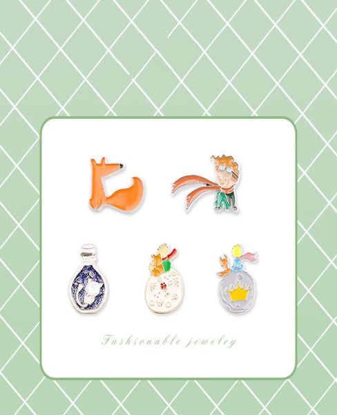 cute the little prince brooches set 5pcs cartoon cat fox star rose flower pins enamel paint badges for boys silver plated pin shir4474516, Gray
cute the little prince brooches set 5pcs cartoon cat fox star rose flower pins enamel paint badges for boys silver plated pin shir4474516, Gray