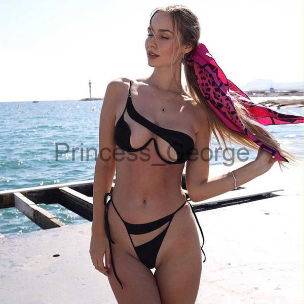 women's plus size swimwear 2023 spring summer women one shoulder strap bikini sets solid mesh backless swimsuit bodycon swimwear suit f, Black
women's plus size swimwear 2023 spring summer women one shoulder strap bikini sets solid mesh backless swimsuit bodycon swimwear suit f, Black