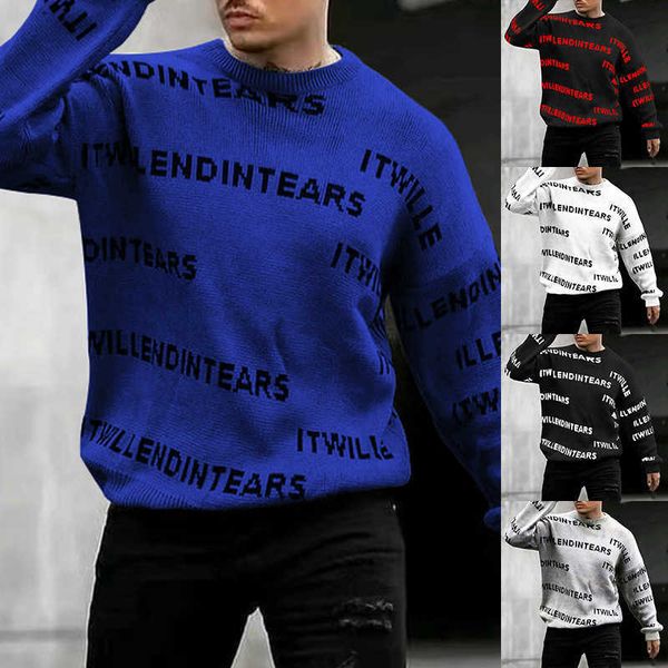 men's fashion letter label print casual sweater autumn and winter new youth lazy loose round neck top, Black
men's fashion letter label print casual sweater autumn and winter new youth lazy loose round neck top, Black