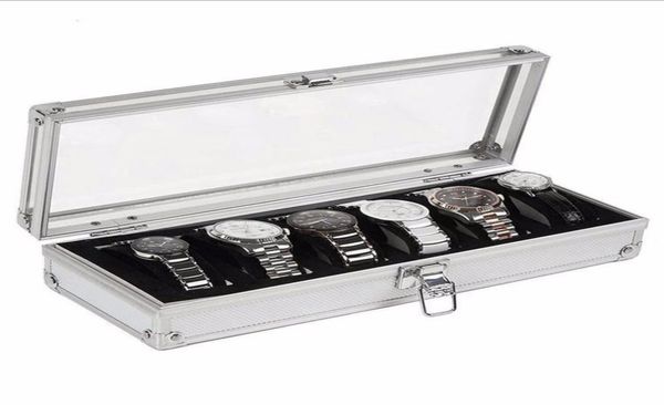 watch box 6 grid insert slots jewelry watches display storage box case aluminium jewelry decoration winder1055912, Black;blue
watch box 6 grid insert slots jewelry watches display storage box case aluminium jewelry decoration winder1055912, Black;blue
