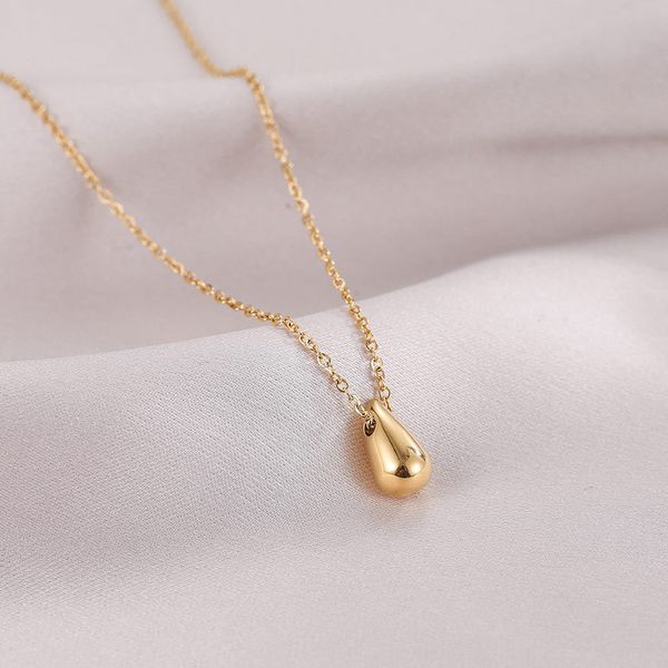 stainless steel water drop charm pendant necklace bohemia party link chain necklace for women, Silver
stainless steel water drop charm pendant necklace bohemia party link chain necklace for women, Silver