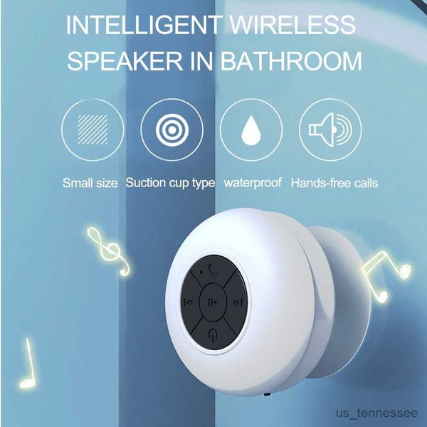 Image of Mini Speakers Mini Bluetooth Sucker Speaker Portable Waterproof Wireless Hands-Free Speaker for Shower Bathroom Swimming Pool For Outdoor R230621