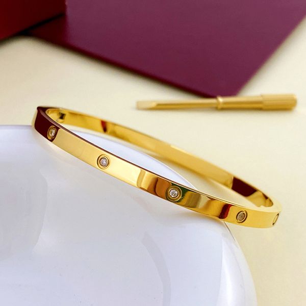 4mm 6mm screw bracelet love bangle gold designer jewelry with screwdriver lovers jewlery silver rose titanium steel fast color zircon stone, Golden;silver
4mm 6mm screw bracelet love bangle gold designer jewelry with screwdriver lovers jewlery silver rose titanium steel fast color zircon stone, Golden;silver