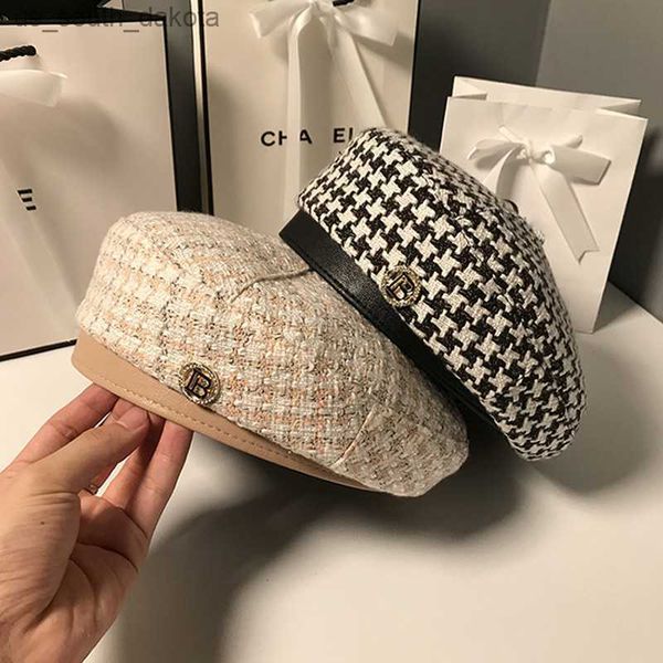 new autumn winter plaid beret hats for women french berets fashion female houndstooth berets black berets with adjustable rope l230523, Blue;gray
new autumn winter plaid beret hats for women french berets fashion female houndstooth berets black berets with adjustable rope l230523, Blue;gray