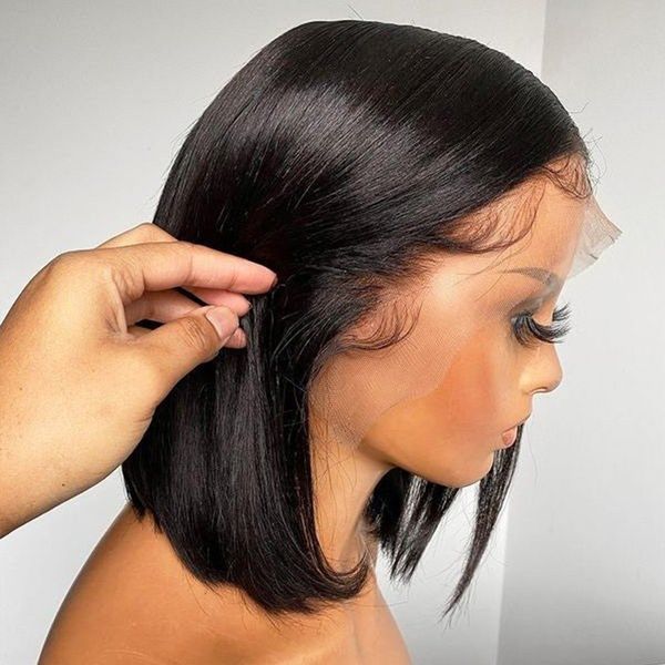 short bob wig lace front human hair wigs brazilian straight 13x4 lace frontal wig preplucked 4x4 closure wigs, Black;brown
short bob wig lace front human hair wigs brazilian straight 13x4 lace frontal wig preplucked 4x4 closure wigs, Black;brown