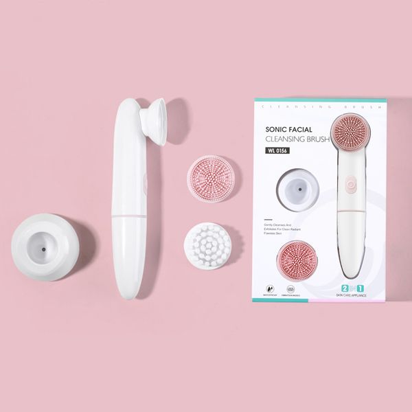 vibrating facial cleanser brush battery powered waterproof electric face cleaning brush 2 speed face deep washing massaging tool, Black;white
vibrating facial cleanser brush battery powered waterproof electric face cleaning brush 2 speed face deep washing massaging tool, Black;white