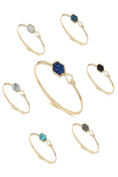 america and europe selling womens gift bracelet beautiful 7 colors natural stone charm bangle5993874, Golden;silver
america and europe selling womens gift bracelet beautiful 7 colors natural stone charm bangle5993874, Golden;silver