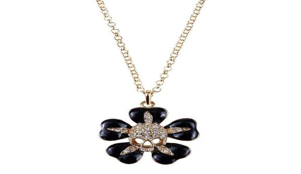 black small flower inlaid with gold skull saturn necklace lacquered skull flower necklace8276850, Silver
black small flower inlaid with gold skull saturn necklace lacquered skull flower necklace8276850, Silver