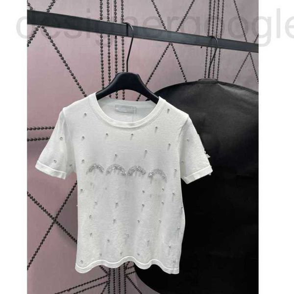 women's knits & tees designer 23ss womens clothing womens alphabet drill heavy full crewneck knitted pure handmade short sleeved, White
women's knits & tees designer 23ss womens clothing womens alphabet drill heavy full crewneck knitted pure handmade short sleeved, White