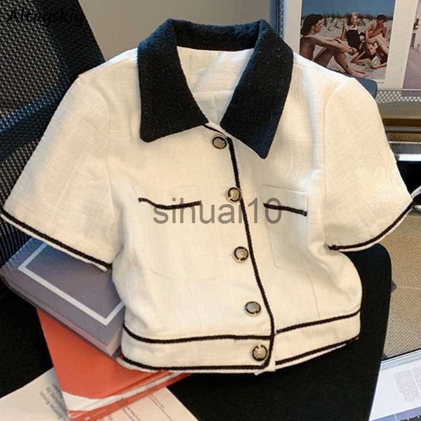 women's blouses shirts french style vintage short-sleeve shirts women summer slim gentle office lady all-match cropped chic aesthetic f, White
women's blouses shirts french style vintage short-sleeve shirts women summer slim gentle office lady all-match cropped chic aesthetic f, White