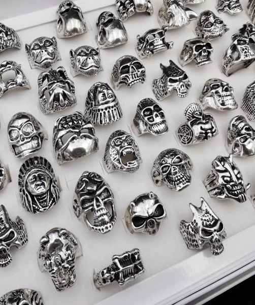 whole 20pcslot gothic skull ring punk vintage skeleton rings for women men mixed style rock rings jewelry 0011032832, Silver
whole 20pcslot gothic skull ring punk vintage skeleton rings for women men mixed style rock rings jewelry 0011032832, Silver