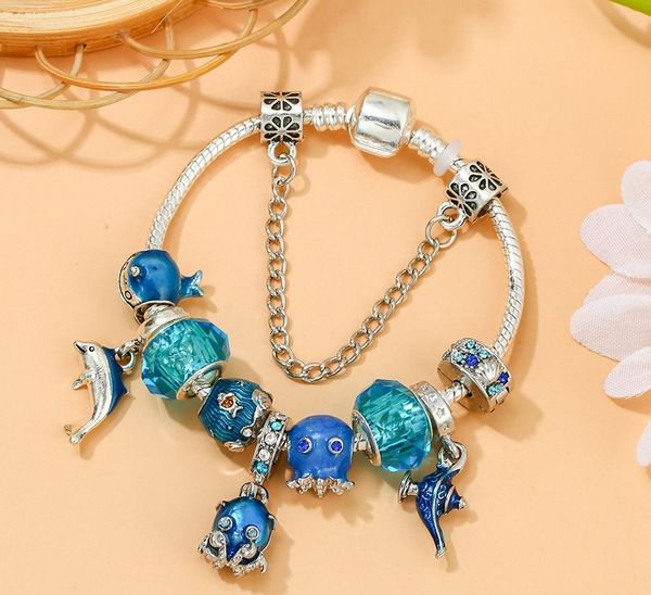 925 sterling silver crystal beads fit pandora european bracelets ocean series ocs dolphin starfish teapot pendant charm bead accessories diy, Black
925 sterling silver crystal beads fit pandora european bracelets ocean series ocs dolphin starfish teapot pendant charm bead accessories diy, Black