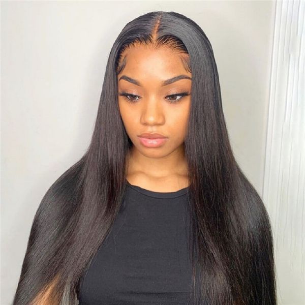 bone straight 13x4 hd transparent lace frontal wig natural color lace closure wigs remy human hair for women, Black;brown
bone straight 13x4 hd transparent lace frontal wig natural color lace closure wigs remy human hair for women, Black;brown
