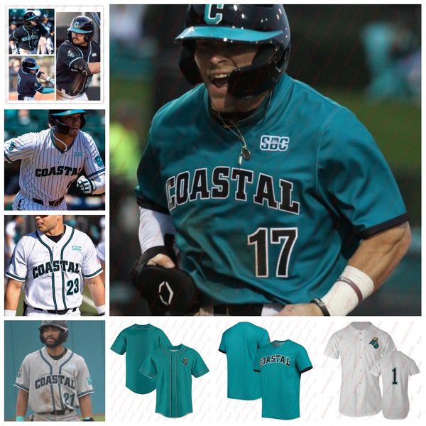 custom coastal carolina chanticleers baseball jersey jacob morrison darin horn bryce shaffer matthew potok levi huesman any name number, Blue;black
custom coastal carolina chanticleers baseball jersey jacob morrison darin horn bryce shaffer matthew potok levi huesman any name number, Blue;black