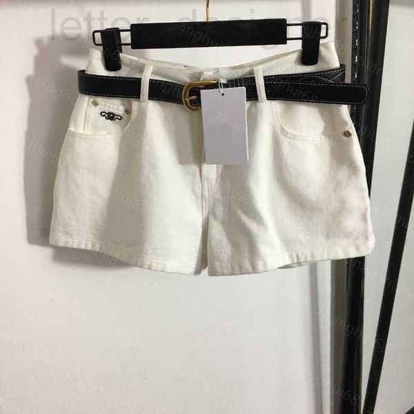 women's shorts designer 23ss womens womens clothing embroidered pocket denim shorts with belt women clothes c0f4, White;black
women's shorts designer 23ss womens womens clothing embroidered pocket denim shorts with belt women clothes c0f4, White;black