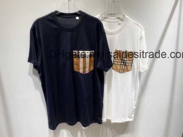 aaaaa designer luxury t-shirt bur brand b family's british style classic short sleeved t-shirt plaid pocket t-shirt, White;black
aaaaa designer luxury t-shirt bur brand b family's british style classic short sleeved t-shirt plaid pocket t-shirt, White;black