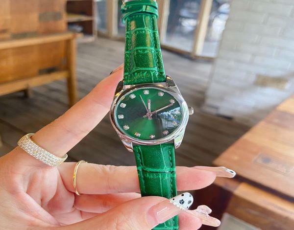 luxury lady watch green white black pink diamond dial women watches leather strap brand designer wristwatches gift for womens 6510159, Slivery;golden
luxury lady watch green white black pink diamond dial women watches leather strap brand designer wristwatches gift for womens 6510159, Slivery;golden