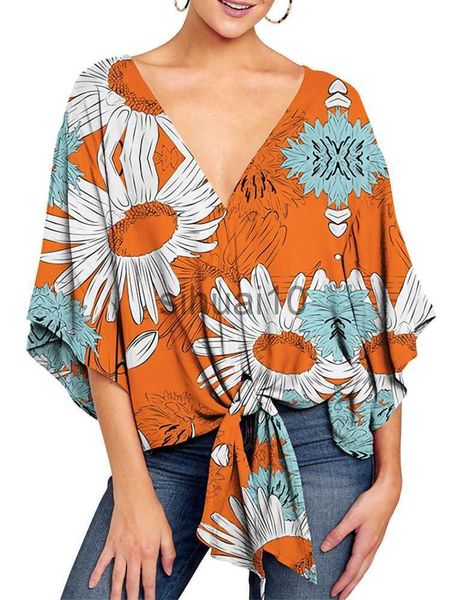 women's blouses shirts summer elegant office blouse women clothes v-neck 3/4 sleeve floral print streetwear shirts womens and blouses p, White
women's blouses shirts summer elegant office blouse women clothes v-neck 3/4 sleeve floral print streetwear shirts womens and blouses p, White
