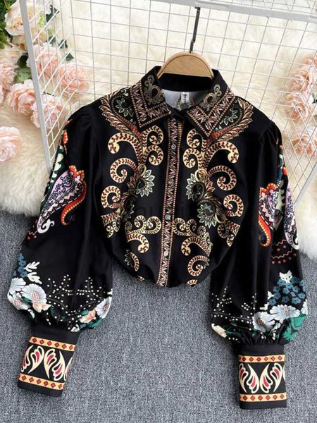 women's blouses shirts 2023 spring autumn fashion new retro blouse female field totem printing lantern sleeve lapel blusa all-match shi, White
women's blouses shirts 2023 spring autumn fashion new retro blouse female field totem printing lantern sleeve lapel blusa all-match shi, White