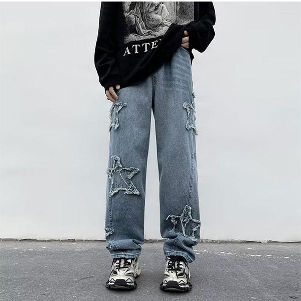 men's jeans 2023 vintage men's high street wash denim trousers loose straight wide leg pants spring fashion casual male clothing, Blue
men's jeans 2023 vintage men's high street wash denim trousers loose straight wide leg pants spring fashion casual male clothing, Blue