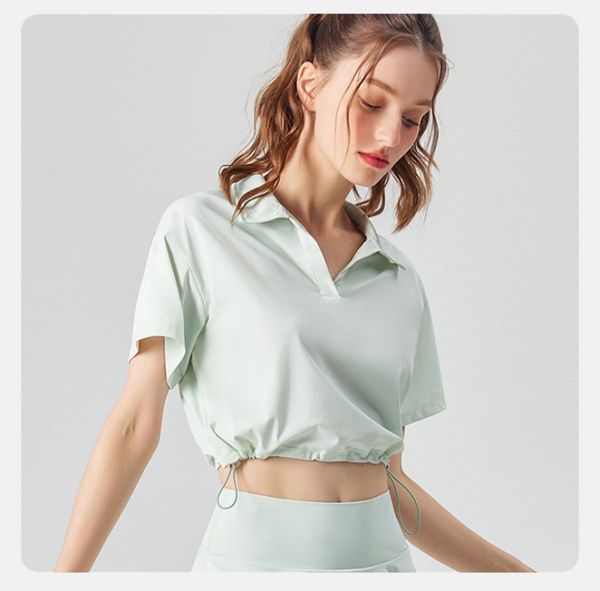 al-088 new ice sunscreen lapel drawstring sports t-shirt loose casual jacket yoga fitness skirt outdoor sports and leisure suit
al-088 new ice sunscreen lapel drawstring sports t-shirt loose casual jacket yoga fitness skirt outdoor sports and leisure suit