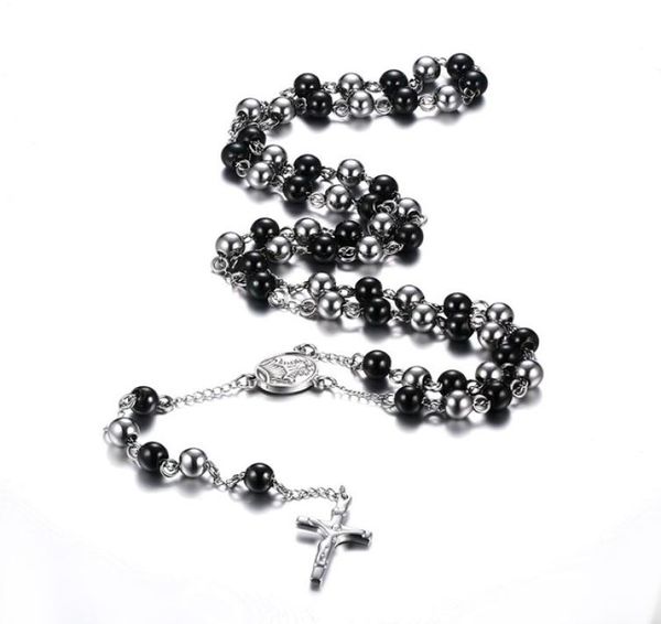fashion blacksilver color rosary necklace stainless steel long necklace jewelry8258615, Silver
fashion blacksilver color rosary necklace stainless steel long necklace jewelry8258615, Silver