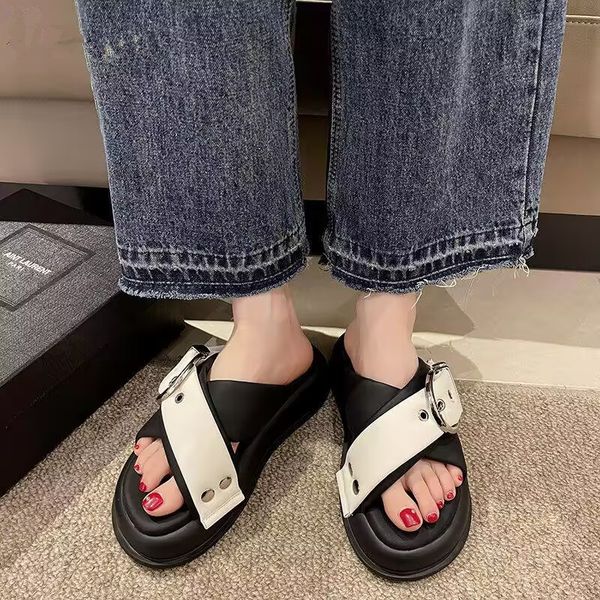 muffin platform slippers women fashion wear belt buckle comfortable non-slip shopping casual beach sandals, Black
muffin platform slippers women fashion wear belt buckle comfortable non-slip shopping casual beach sandals, Black