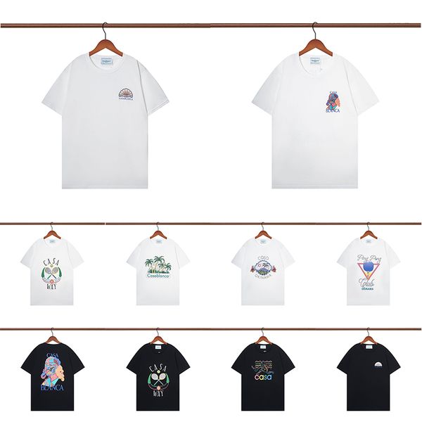 casablanca mens designer tshirt summer luxurys tshirt hip hop womens printing insert short sleeve cotton casual tee, White;black
casablanca mens designer tshirt summer luxurys tshirt hip hop womens printing insert short sleeve cotton casual tee, White;black