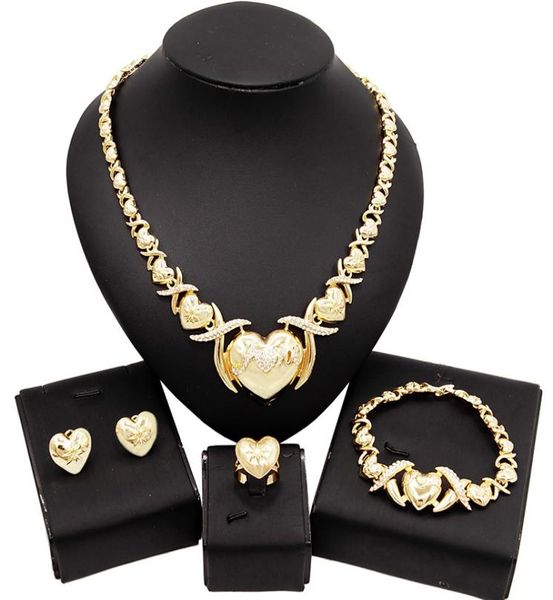 yulaili new 18k gold plated jewellery crystal xo heart shape necklace earrings bracelets ring bride wedding jewelry sets7227992, Black
yulaili new 18k gold plated jewellery crystal xo heart shape necklace earrings bracelets ring bride wedding jewelry sets7227992, Black