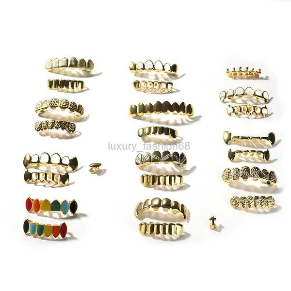 mens gold grillz teeth set fashion hip hop jewelry eight 8 tooth & six 6 bottom grills, Black
mens gold grillz teeth set fashion hip hop jewelry eight 8 tooth & six 6 bottom grills, Black