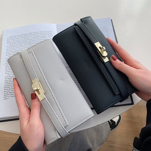 luxury designer wallet womens fashion versatile solid color handbag with lychee pattern pu material medium length multiple card pockets dark
luxury designer wallet womens fashion versatile solid color handbag with lychee pattern pu material medium length multiple card pockets dark