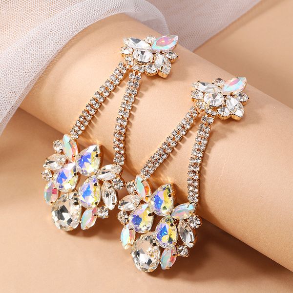 fashion colorful diamond series alloy diamond flower earrings with full diamond earrings, Silver
fashion colorful diamond series alloy diamond flower earrings with full diamond earrings, Silver
