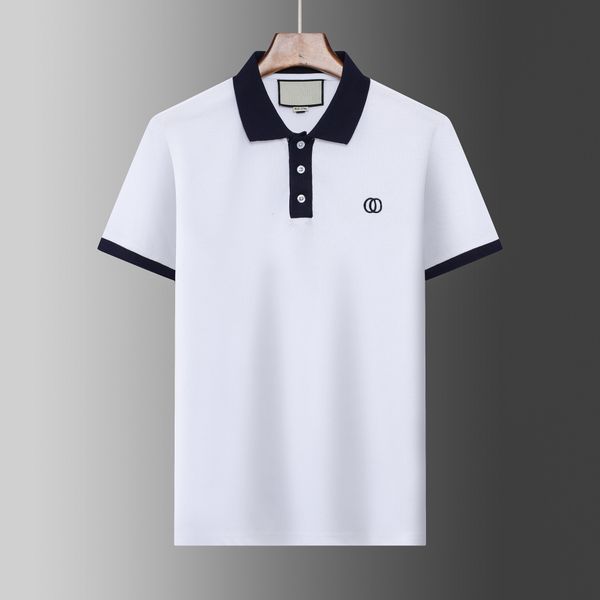 men's polo shirt black and white red light luxury short sleeve stitching 100% cotton classic letter business casual lapel fashion slim, White;black
men's polo shirt black and white red light luxury short sleeve stitching 100% cotton classic letter business casual lapel fashion slim, White;black
