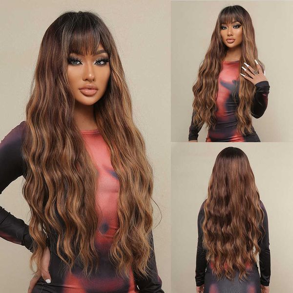 synthetic wigs easihair brown long wavy synthetic wigs with highlight cosplay natural hair for women heat resistant daily bangs 230227, Black
synthetic wigs easihair brown long wavy synthetic wigs with highlight cosplay natural hair for women heat resistant daily bangs 230227, Black