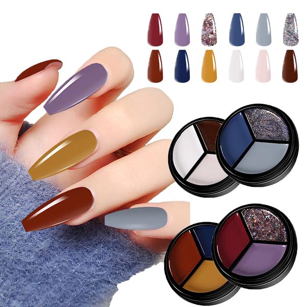 buriburi 3 colors solid gel nail polish, 4 pack pudding gel polish palette uv soaking gel for nail salon starter nail kit (3s-4p10), Red;pink
buriburi 3 colors solid gel nail polish, 4 pack pudding gel polish palette uv soaking gel for nail salon starter nail kit (3s-4p10), Red;pink