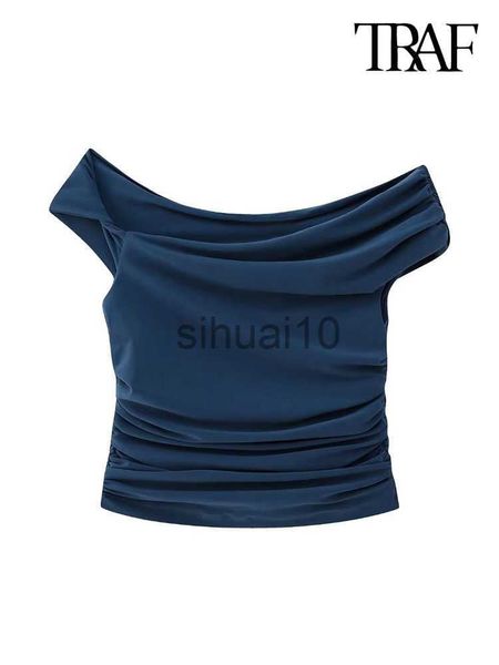 women's blouses shirts traf women fashion with draped off the shoulder cropped blouses vintage asymmetric neck female shirts blusas chi, White
women's blouses shirts traf women fashion with draped off the shoulder cropped blouses vintage asymmetric neck female shirts blusas chi, White