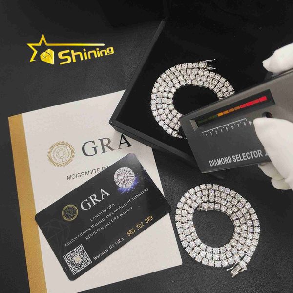 pass diamond tester vvs d moissanite tennis chains 925 sterling silver tennis necklace
pass diamond tester vvs d moissanite tennis chains 925 sterling silver tennis necklace
