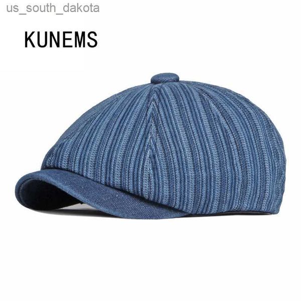 kunems fashion retro octagonal hats for man washed berets peaky blinders denim newsboy hat striped dad cap gorras l230523, Blue;gray
kunems fashion retro octagonal hats for man washed berets peaky blinders denim newsboy hat striped dad cap gorras l230523, Blue;gray
