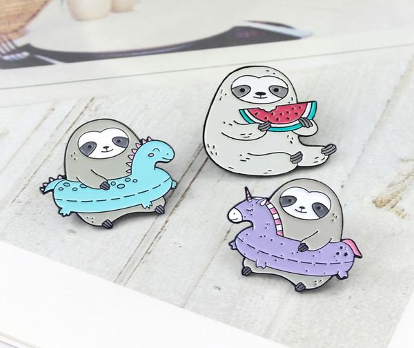 sloth swim ring eat watermelon personality creative brooch cartoon special tide new lapels denim coat badge pins3725311, Gray
sloth swim ring eat watermelon personality creative brooch cartoon special tide new lapels denim coat badge pins3725311, Gray