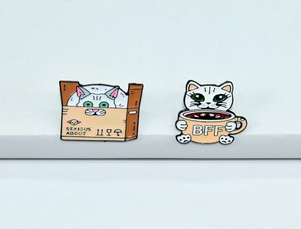 new cartoon cute cats enamel pins coffee cup box fashion korean creative badges jewelry bag denim lapel pendant brooches for women1012467, Gray
new cartoon cute cats enamel pins coffee cup box fashion korean creative badges jewelry bag denim lapel pendant brooches for women1012467, Gray