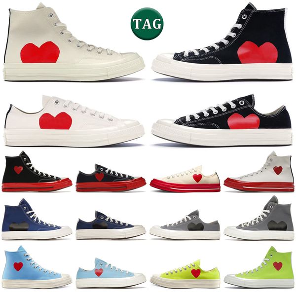 designer canvas shoes 1970s chuck taylors high low all star comme des garcons play black white grey blue red midsole classic outdoor sneaker, White;red
designer canvas shoes 1970s chuck taylors high low all star comme des garcons play black white grey blue red midsole classic outdoor sneaker, White;red