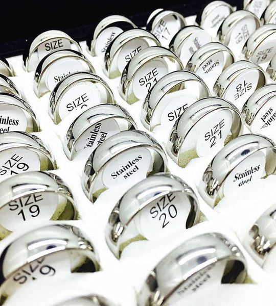 100pcslot silver ring couple men women silver 6mm stainless steel jewelry wedding engagement party whole lots bulk bra3180243
100pcslot silver ring couple men women silver 6mm stainless steel jewelry wedding engagement party whole lots bulk bra3180243